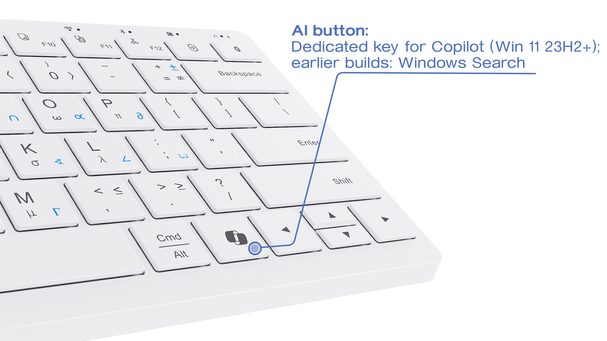 Location of the AI key on the Nitrax Math Keyboard